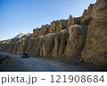Beautiful view of Spiti valley arid landscape enroute Kaza, Himachal Pradesh, India. 121908684