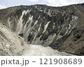 Beautiful view of Spiti valley arid landscape enroute Kaza, Himachal Pradesh, India. 121908689