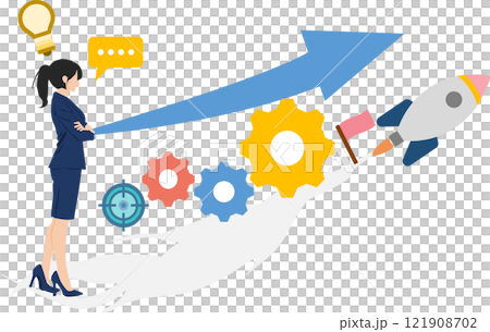 Illustration of a roadmap to achieving your goals 121908702
