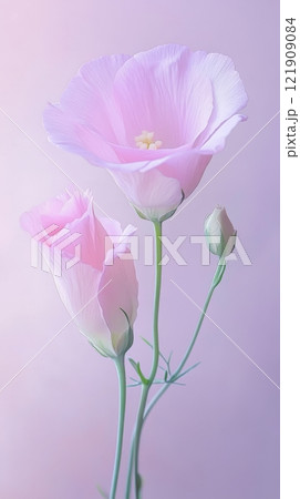 Delicate pink flowers on pastel background, floral beauty and elegance concept Delicate pink flowers on pastel background, floral beauty and elegance concept 121909084