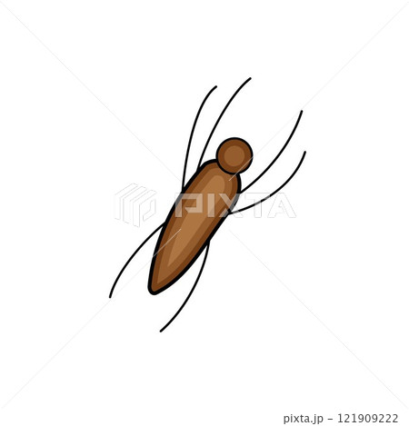 Cockroach vector color icon. Isolated brown beetle Clip art design element. Cockroach vector color icon. Isolated brown beetle Clip art design element. 121909222