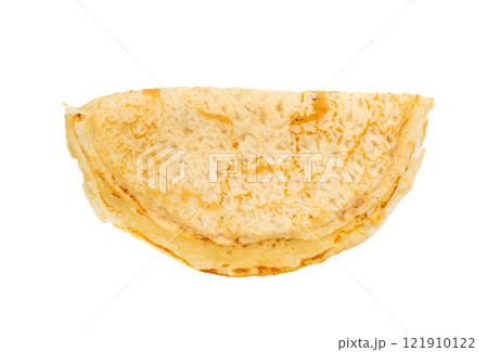 Pancakes isolated, Eastern European crepe, thin blini, slapjack roll, popular morning food on white Pancakes isolated, Eastern European crepe, thin blini, slapjack roll, popular morning food on white 121910122