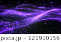 background purple glowing waves with futuristic particle 121910156