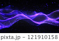 Vibrant purple shiny waves with futuristic particle effects 121910158