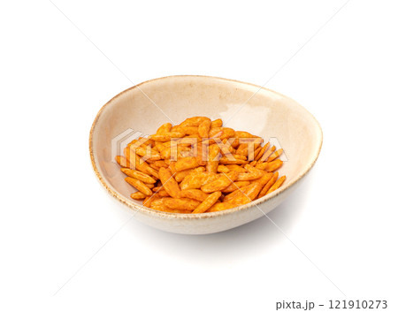 Senbei isolated, kaki no tane rice cracker, japanese crispy snack, sembei, okaki, Asian baked sweets Senbei isolated, kaki no tane rice cracker, japanese crispy snack, sembei, okaki, Asian baked sweets 121910273