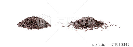Chocolate Sprinkle Pile Isolated, Candy Sprinkles Flakes, Sweet Brown Flakes Glaze Decoration Chocolate Sprinkle Pile Isolated, Candy Sprinkles Flakes, Sweet Brown Flakes Glaze Decoration 121910347