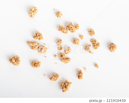 Granola, Muesli Breakfast, Crunchy Cereal Breakfast, Oatmeal Muesli with Seeds and Grains, Healthy Diet 121910430
