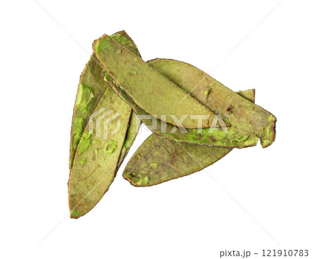 Hass Avocado Peel Isolated, Whole Sharwil Peelings, Brown Avocados Shell, Fresh Alligator Pear Skin 121910783