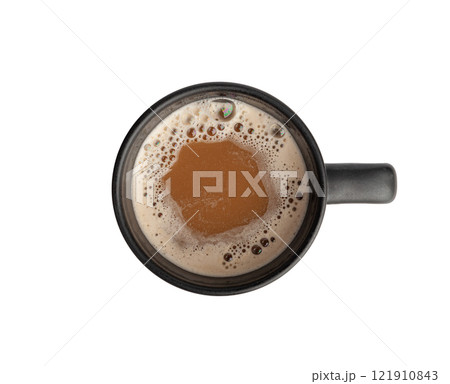 Hot Chocolate Cup, Cacao Mug, Cocoa Beverage, Christmas Drink Glass with Foam, Healthy Breakfast Hot Chocolate Cup, Cacao Mug, Cocoa Beverage, Christmas Drink Glass with Foam, Healthy Breakfast 121910843
