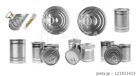 Can Tin Isolated, Preserve Template Mockup, Metal Milk Package, Aluminum Cylindrical Container Can Tin Isolated, Preserve Template Mockup, Metal Milk Package, Aluminum Cylindrical Container 121911413