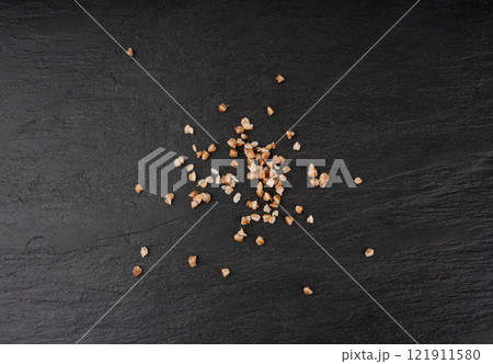 Boiled Buckwheat Pile on Black, Cooked Buck Wheat Grains, Porridge Heap, Cook Buckwheat Boiled Buckwheat Pile on Black, Cooked Buck Wheat Grains, Porridge Heap, Cook Buckwheat 121911580