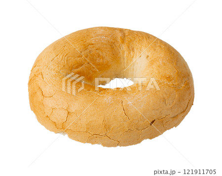 Bagel, Round Bread Bun, Wheat Bakery with Grains And Seeds for Breakfast, Plain Circle Bagel Bread 121911705