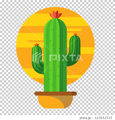 Festive Atmosphere Guaranteed Cinco de Mayo Mexican Cactus Icon 3D Vector Design 121912515