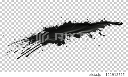 Artistic ink splash design created on a white background for creative projects and graphics 121912725