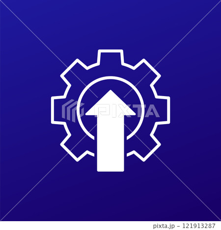 efficiency and growing production icon 121913287