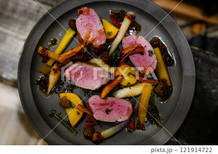 和豚ヒレローストと旬野菜の一品 121914722