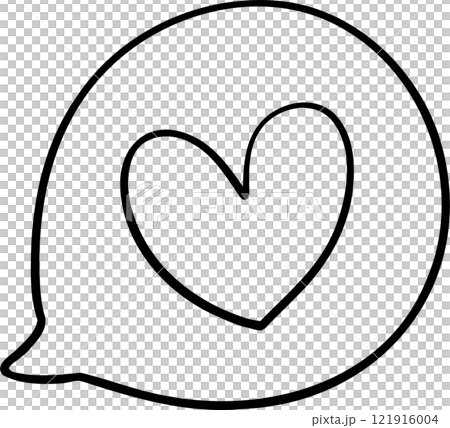 Heart shape in speech outline 121916004