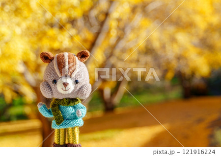 動物のあみぐるみ　紅葉 121916224