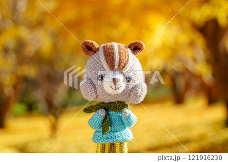 動物のあみぐるみ　紅葉 121916230