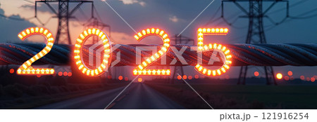 Cross section of high-voltage cable High quality photo 121916254