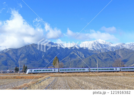 大糸線 冬の特急あずさ 大糸線 冬の特急あずさ 121916382