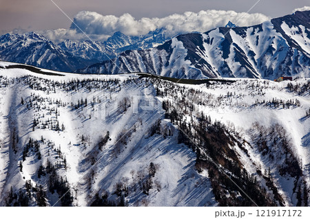 北アルプス・冷池付近から見る種池山荘と穂高岳・槍ヶ岳 北アルプス・冷池付近から見る種池山荘と穂高岳・槍ヶ岳 121917172