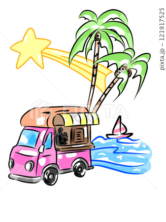 真夏のキッチンカー 121917525