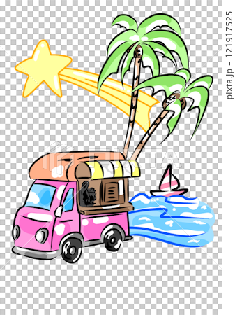 真夏のキッチンカー 121917525