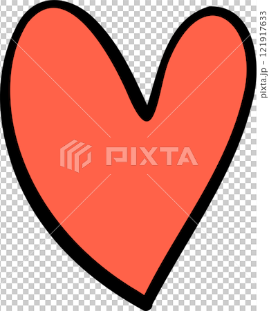 Cute simple quirky heart doodle Cute simple quirky heart doodle 121917633