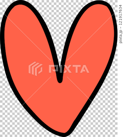 Cute simple playful heart doodle Cute simple playful heart doodle 121917634