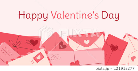 Trendy romantic letter poster, flat style craft post card background, modern love envelope banner, creative handmade postcard flyer, cartoon cute mail concept, Trendy romantic letter poster, flat style craft post card background, modern love envelope banner, creative handmade postcard flyer, cartoon cute mail concept, 121918277