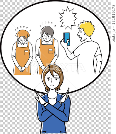 Customer harassment: Recording a store clerk's apology and posting it on social media Customer harassment: Recording a store clerk's apology and posting it on social media 121919178