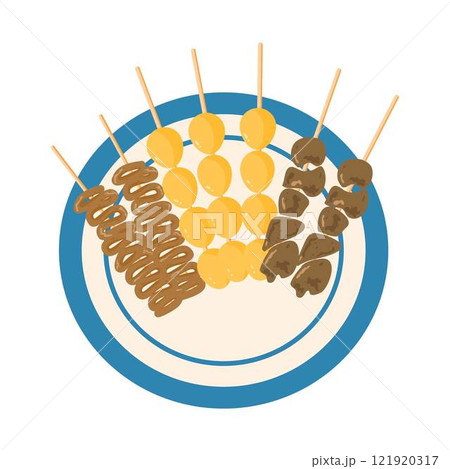 Indonesian Traditional Food - sate usus, hati 121920317