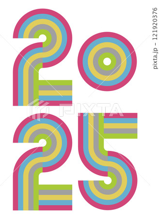 2025年　年号　西暦　文字背景　縦　2 121920376
