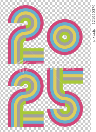 2025年　年号　西暦　文字背景　縦　2 121920376
