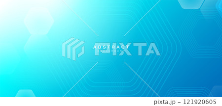 Blue Abstract Background with Hexagonal Patterns 121920605