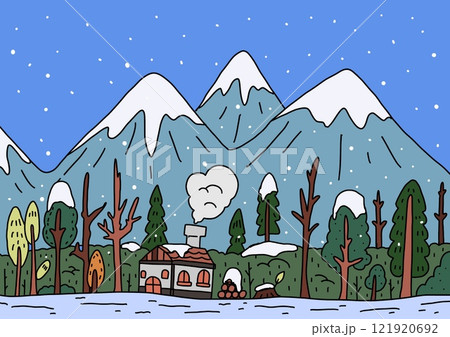 Winter snow landscape and snowy hills and fields season Winter snow landscape and snowy hills and fields season 121920692