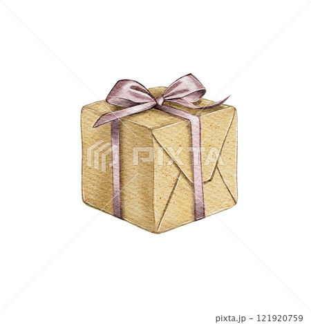 Watercolor yellow, beige Gift Box Watercolor yellow, beige Gift Box 121920759