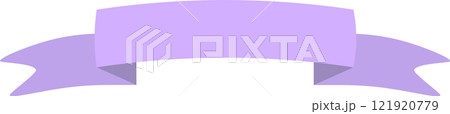 Simple light purple waving ribbon banner with folds isolated on white background useful as a decorative element for festive occasions, celebrations, awards, or announcements Simple light purple waving ribbon banner with folds isolated on white background useful as a decorative element for festive occasions, celebrations, awards, or announcements 121920779