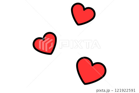 舞うハート、シンプルでかわいいバレンタインアイコン 舞うハート、シンプルでかわいいバレンタインアイコン 121922591