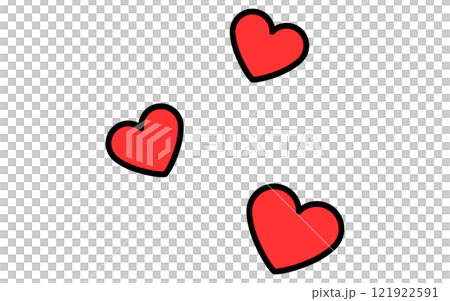 舞うハート、シンプルでかわいいバレンタインアイコン 舞うハート、シンプルでかわいいバレンタインアイコン 121922591