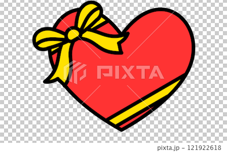 Heart with ribbon, simple and cute Valentine icon Heart with ribbon, simple and cute Valentine icon 121922618
