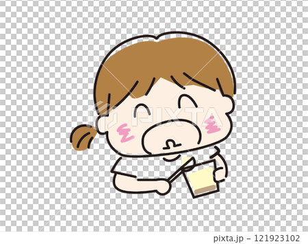 女孩吃布丁 121923102