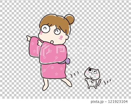 穿著浴衣跳舞的女孩 121923104