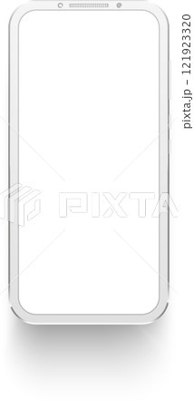Clay smartphone with blank white screen displaying nothing, isolated on white background with soft shadow, ideal for showcasing apps or websites Clay smartphone with blank white screen displaying nothing, isolated on white background with soft shadow, ideal for showcasing apps or websites 121923320