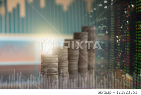 Invest money and finance 121923553