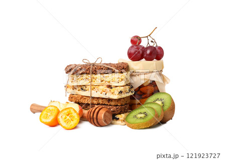 PNG,Granola Bars with fresh fruit, isolated on white background PNG,Granola Bars with fresh fruit, isolated on white background 121923727