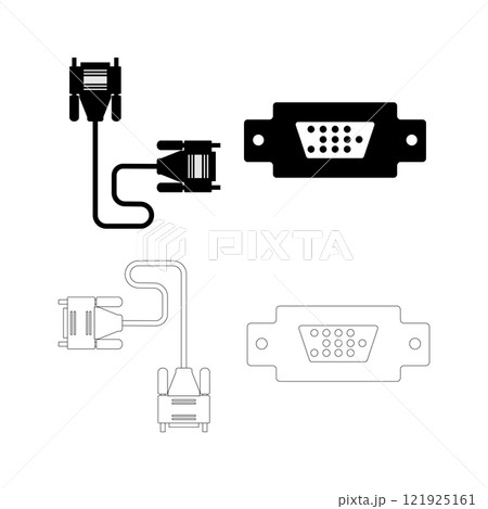 VGA cable icon VGA cable icon 121925161