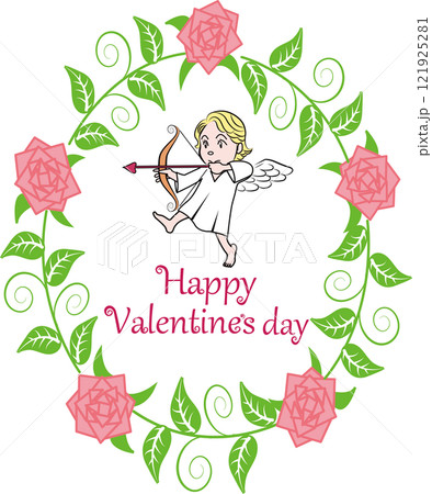 バレンタインデーの天使のイラスト 121925281