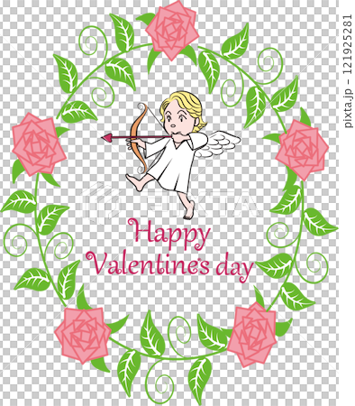 バレンタインデーの天使のイラスト 121925281